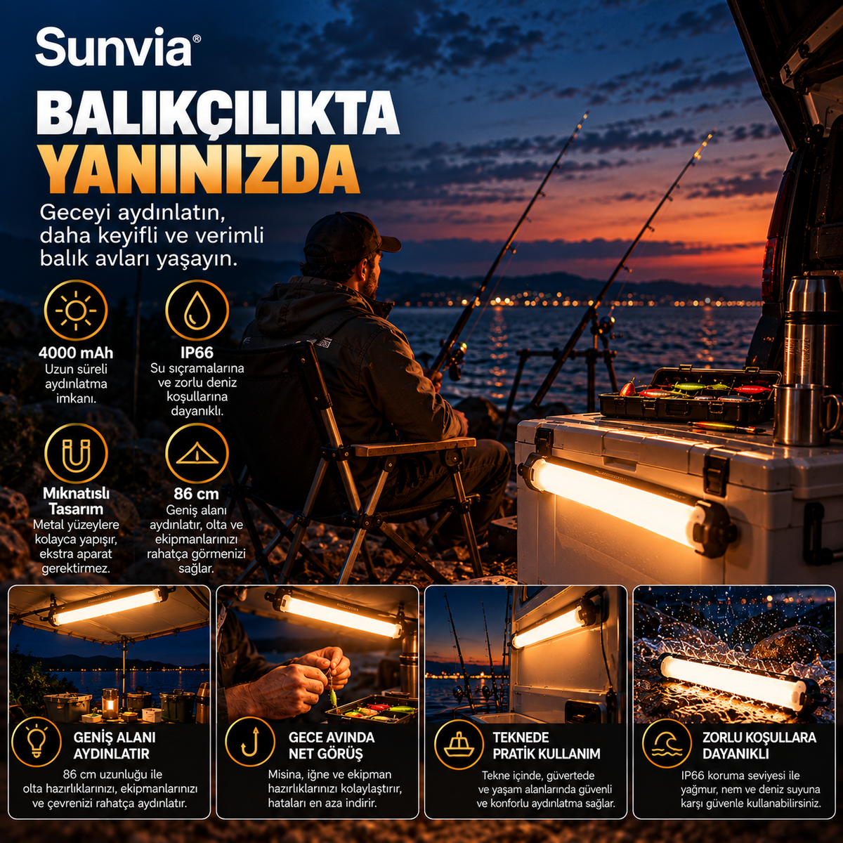 Sunvia Şişirilebilir Çok Amaçlı LED Işık