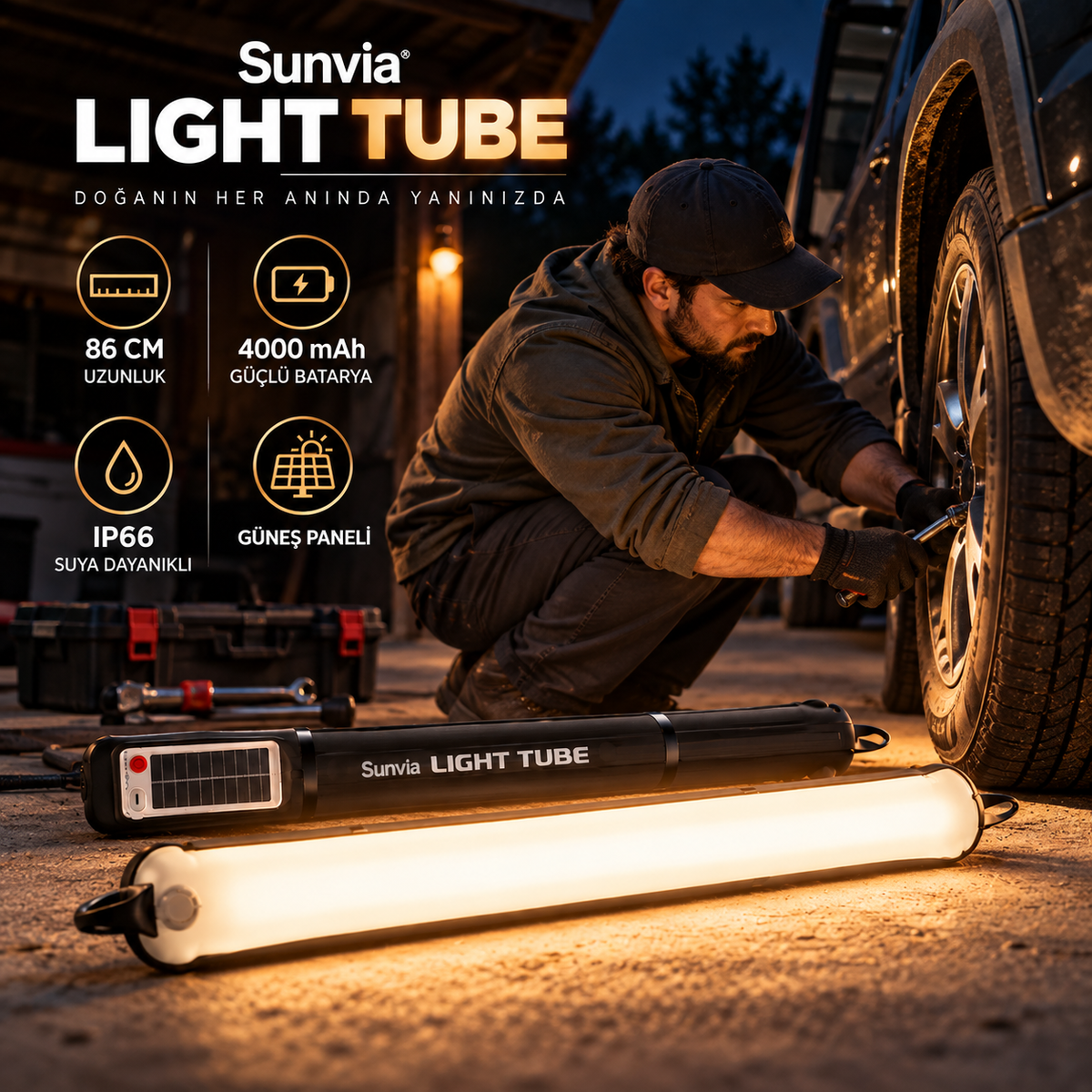 Sunvia Şişirilebilir Çok Amaçlı LED Işık