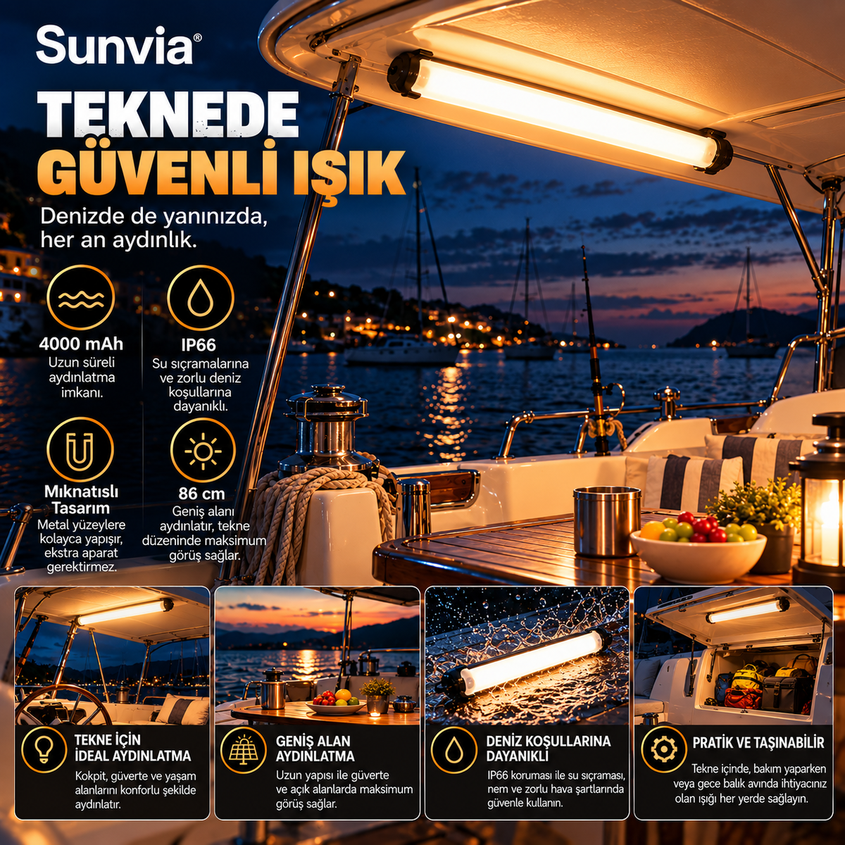 Sunvia Şişirilebilir Çok Amaçlı LED Işık